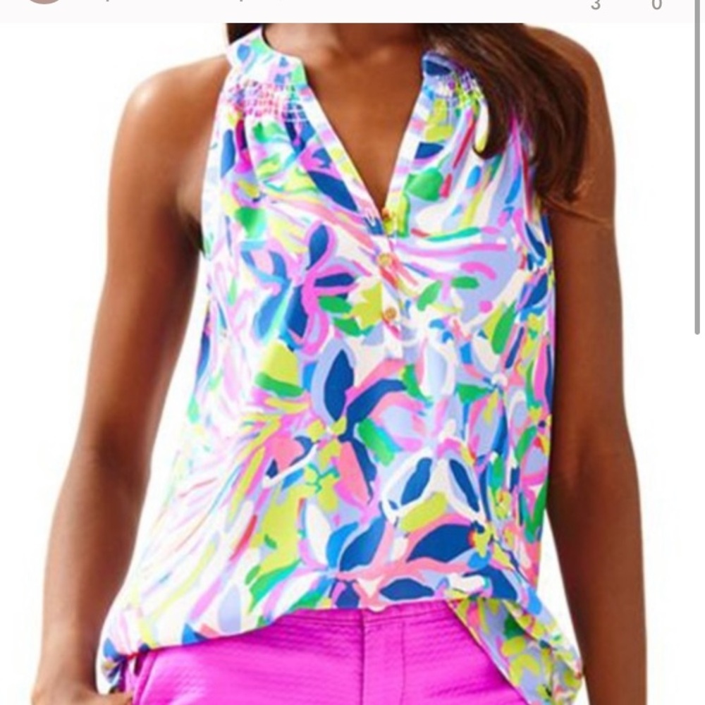 SOLD!! Lilly Pulitzer Bailey Silk Top